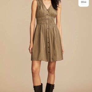 Lucky Brand Broomstick Button Front Mini Dress